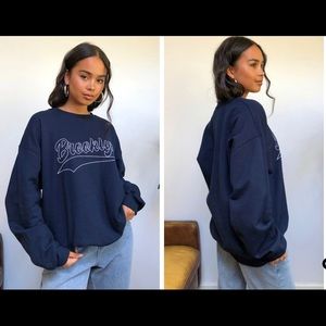 Navy Brooklyn Thick Sweatshirt